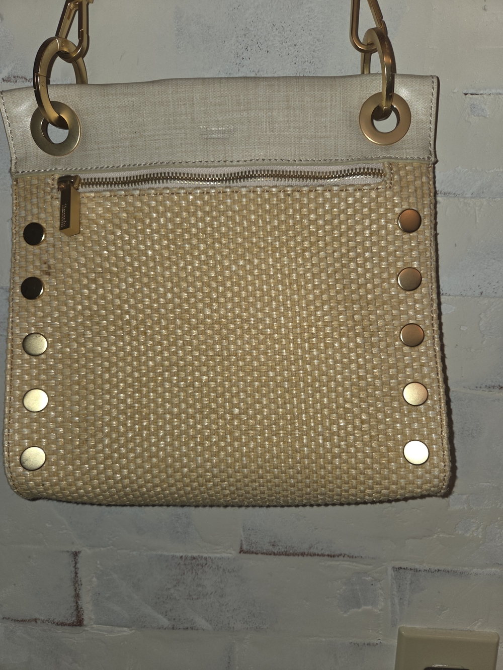 Hammitt Los Angeles Medium Tony Crossbody Bag – Woven Raffia & Tan Leather - Picture 4 of 9